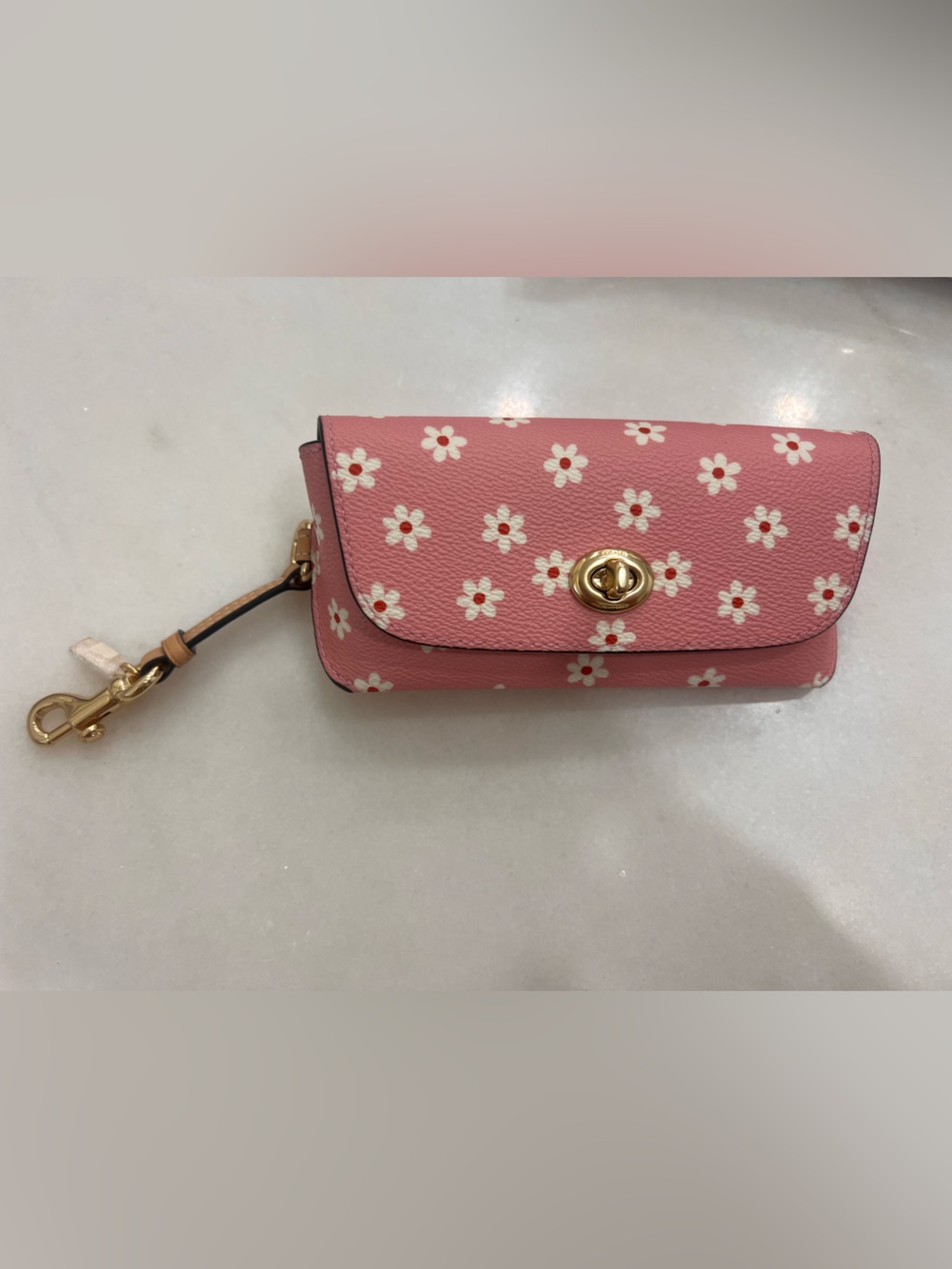 Coach Pink Floral Sunglass Case